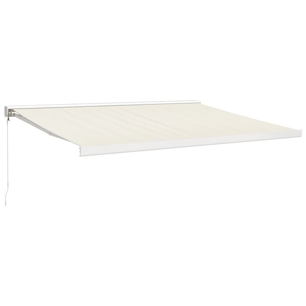 vidaXL foldemarkise manuel betjening 4x3 m stof aluminium creme