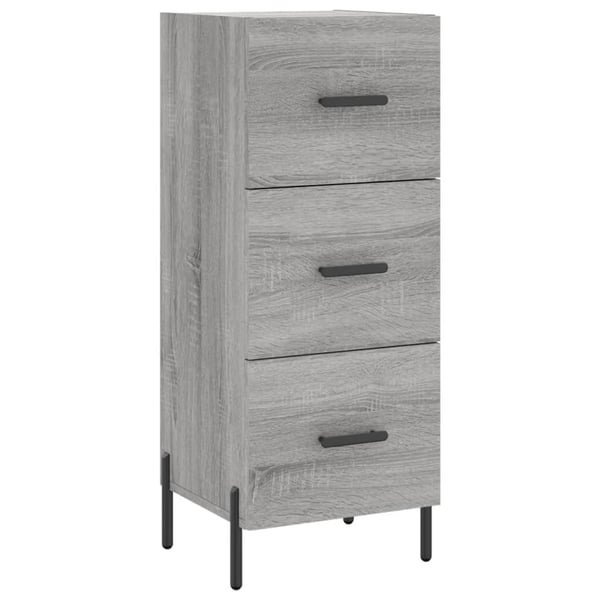 vidaXL Skjenk grå sonoma 34,5x34x90 cm konstruert tre