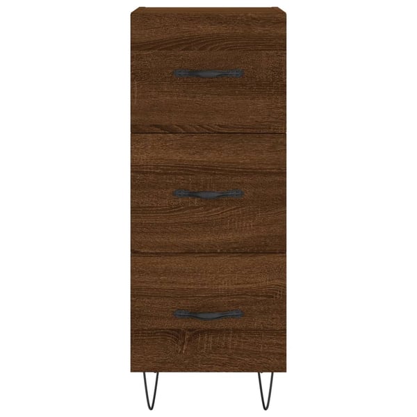 vidaXL skænk 34,5x34x90 cm konstrueret træ brun egetræsfarve