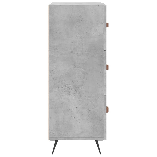 vidaXL Skjenk betonggrå 34,5x34x90 cm konstruert tre
