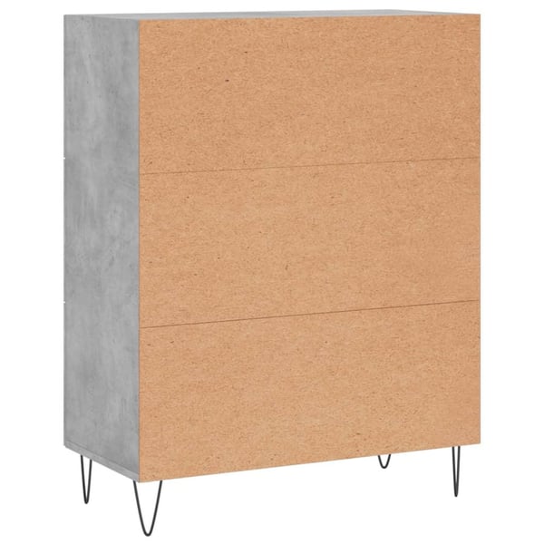 vidaXL Skjenk betonggrå 69,5x34x90 cm konstruert tre