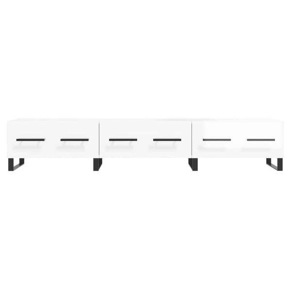 vidaXL tv-bord 150x36x30 cm konstrueret træ hvid højglans