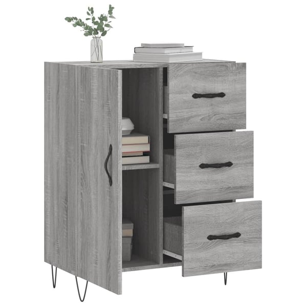 vidaXL Senkki harmaa Sonoma 69,5x34x90 cm tekninen puu
