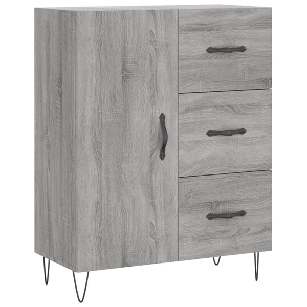 vidaXL Senkki harmaa Sonoma 69,5x34x90 cm tekninen puu