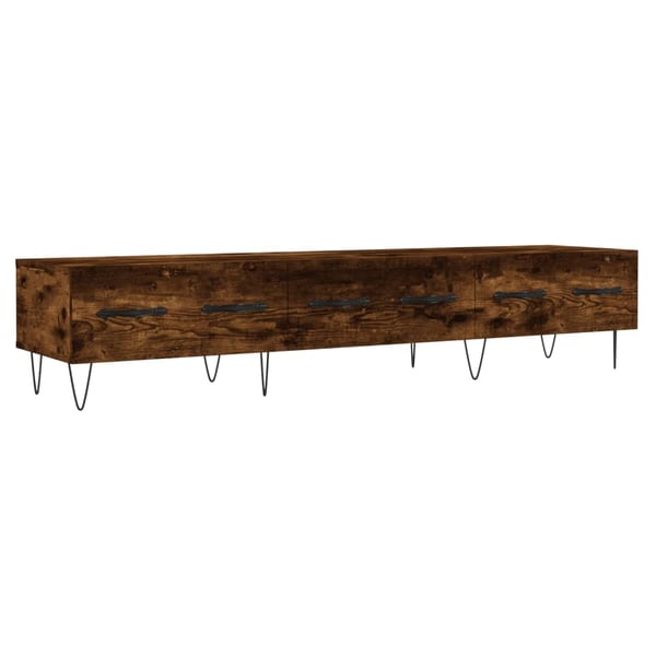 vidaXL TV-benk røkt eik 150x36x30 cm konstruert tre