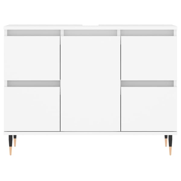 vidaXL badeværelsesskab 80x33x60 cm konstrueret træ hvid