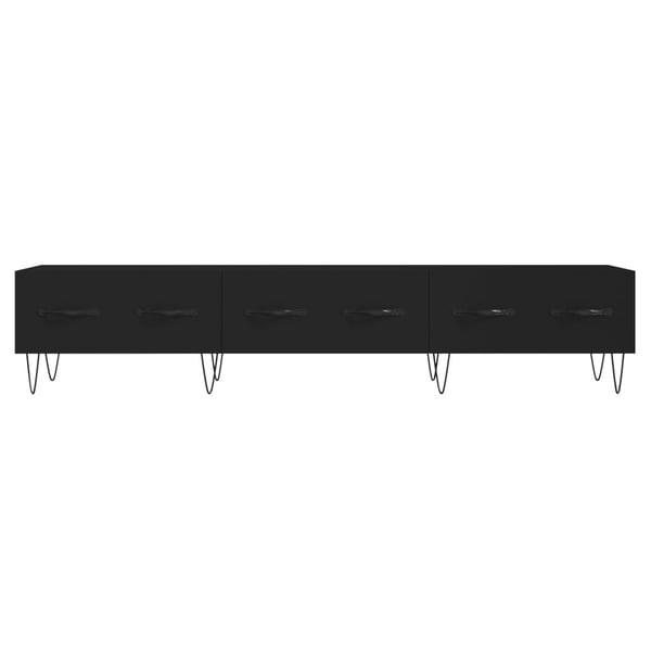 vidaXL tv-bord 150x36x30 cm konstrueret træ sort