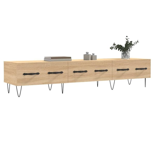 vidaXL TV-benk sonoma eik 150x36x30 cm konstruert tre