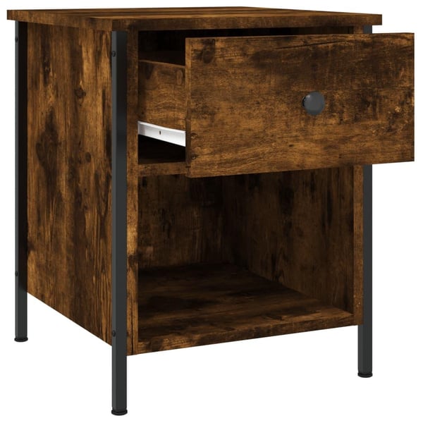 vidaXL Nattbord 2 stk røkt eik 40x42x50 cm konstruert tre