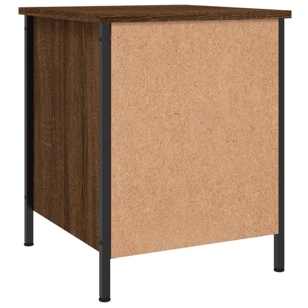vidaXL sengeborde 2 stk. 40x42x50 cm konstrueret træ brunt egetræ