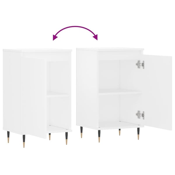 vidaXL Skjenk hvit 40x35x70 cm konstruert tre