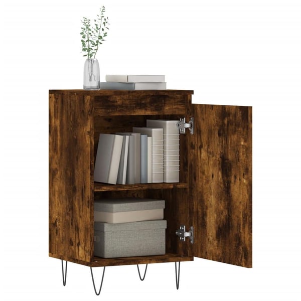 vidaXL Skjenk røkt eik 40x35x70 cm konstruert tre