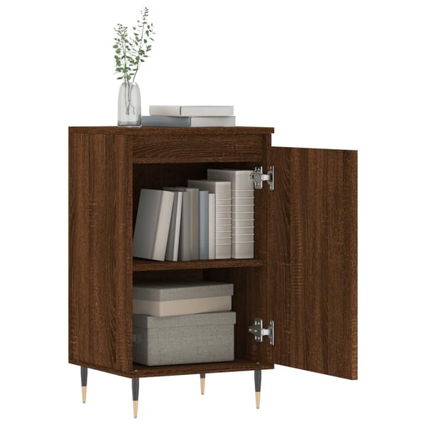 vidaXL skænke 2 stk. 40x35x70 cm konstrueret træ brun egetræsfarve