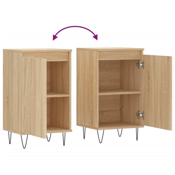 vidaXL Skjenker 2 stk sonoma eik 40x35x70 cm konstruert tre