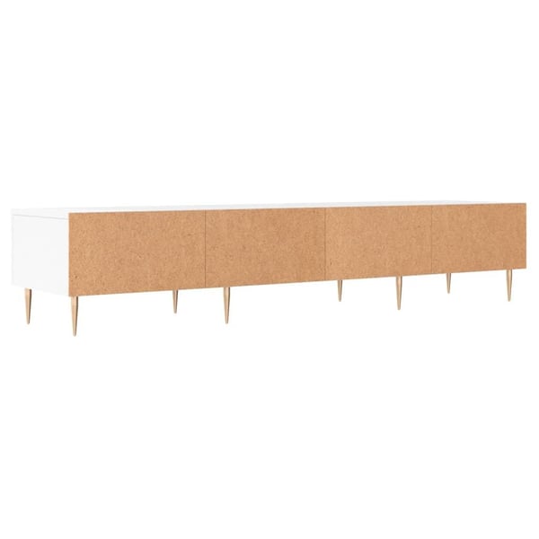 vidaXL TV-benk hvit 150x36x30 cm konstruert tre