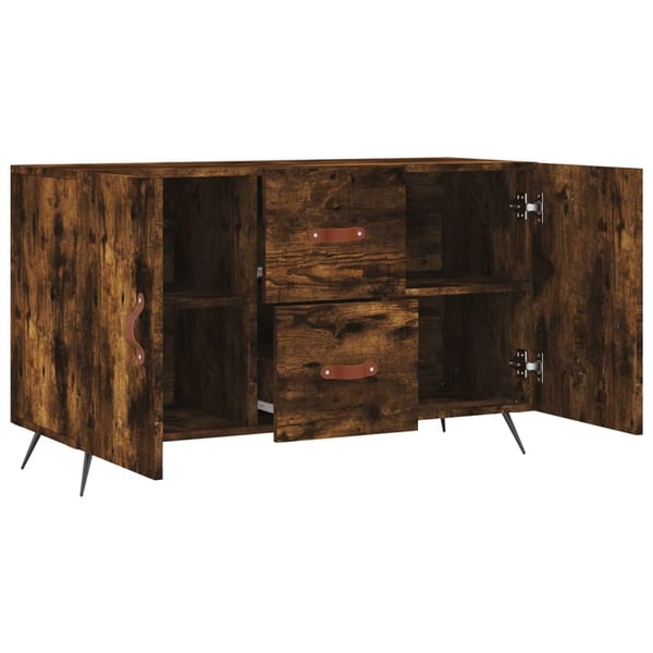 vidaXL Skjenk røkt eik 100x36x60 cm konstruert tre
