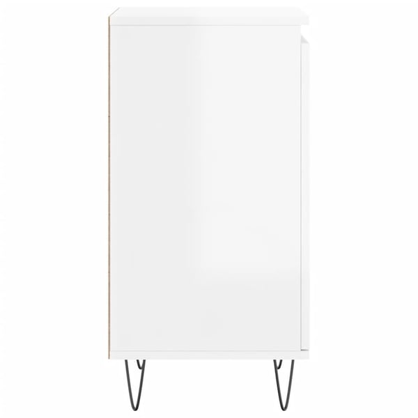 vidaXL Skjenker 2 stk høyglans hvit 40x35x70 cm konstruert tre