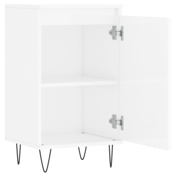 vidaXL Skjenker 2 stk høyglans hvit 40x35x70 cm konstruert tre