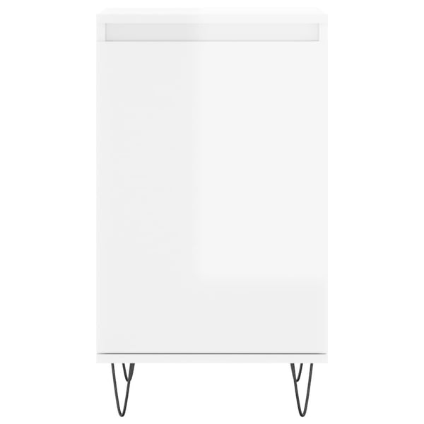vidaXL Skjenker 2 stk høyglans hvit 40x35x70 cm konstruert tre