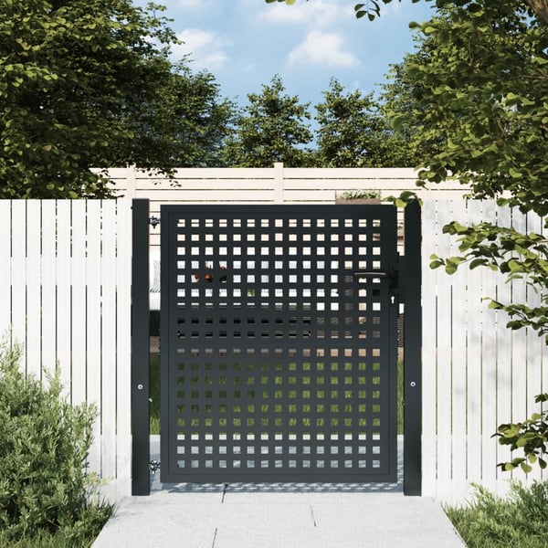 vidaXL Hageport antrasitt 100x100 cm stål