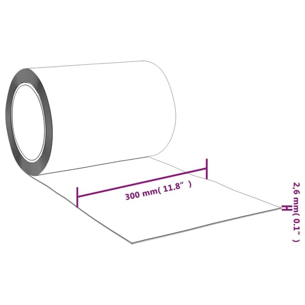 vidaXL Dørgardin blå 300 mm x 2,6 mm 25 m PVC