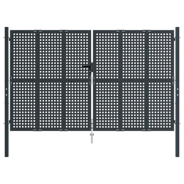 vidaXL Hageport antrasitt 300x175 cm stål