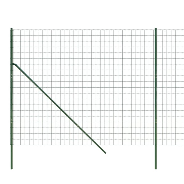 vidaXL trådhegn 1,6x25 m galvaniseret stål grøn