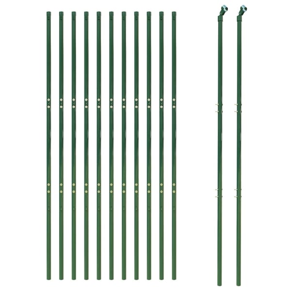 vidaXL trådhegn 2x25 m galvaniseret stål grøn