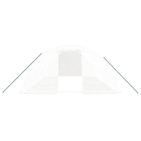 vidaXL drivhus med stålstel 24 m² 6x4x2 m hvid