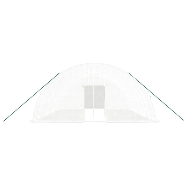 vidaXL drivhus med stålstel 48 m² 8x6x2,85 m hvid