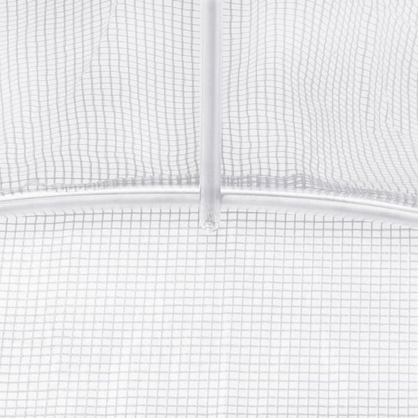 vidaXL drivhus med stålstel 8 m² 4x2x2 m hvid