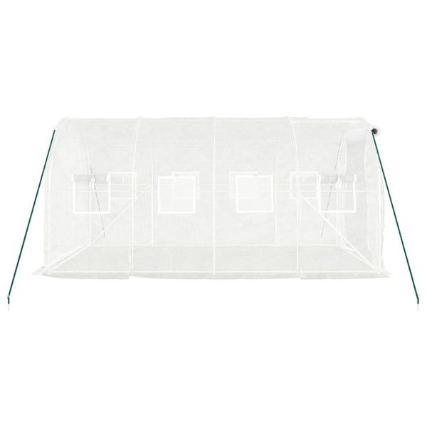 vidaXL drivhus med stålstel 8 m² 4x2x2 m hvid