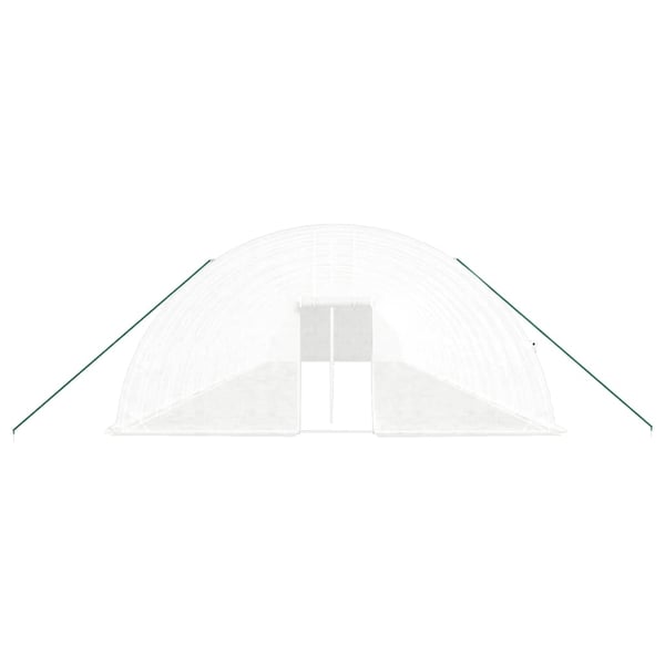 vidaXL drivhus med stålstel 132 m² 22x6x2,85 m hvid