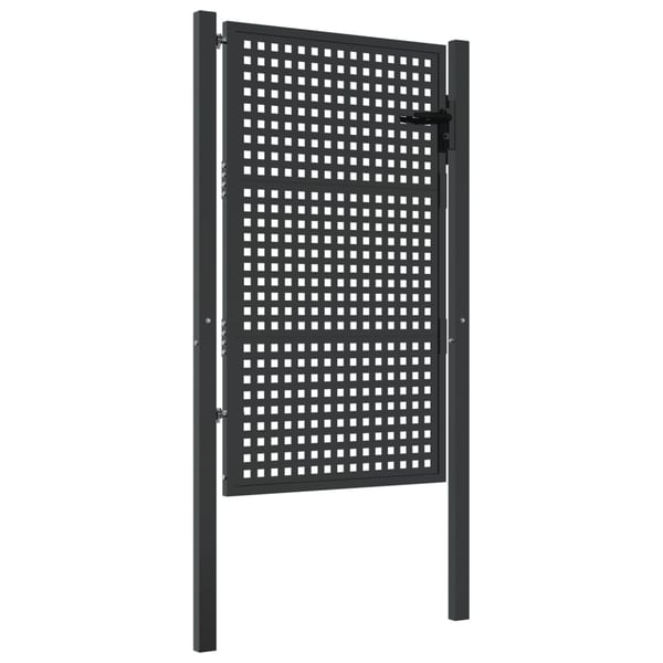 vidaXL Hageport antrasitt 105x150 cm stål