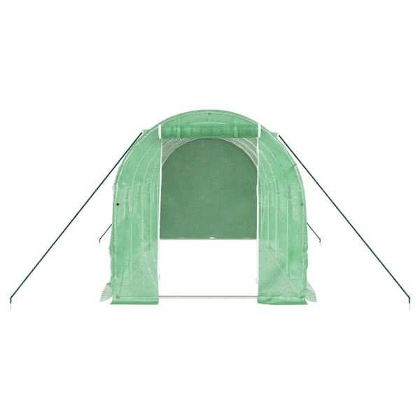 vidaXL drivhus med stålstel 8 m² 4x2x2 m grøn