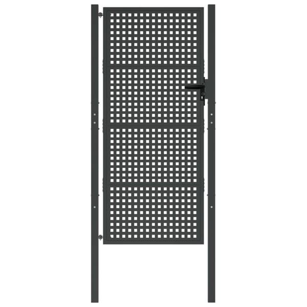 vidaXL Hageport antrasitt 100x200 cm stål