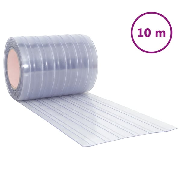 vidaXL Dørgardin gjennomsiktig 300 mm x 2,6 mm 10 m PVC