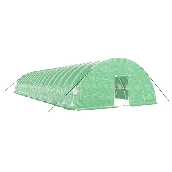 vidaXL drivhus med stålstel 108 m² 18x6x2,85 m grøn