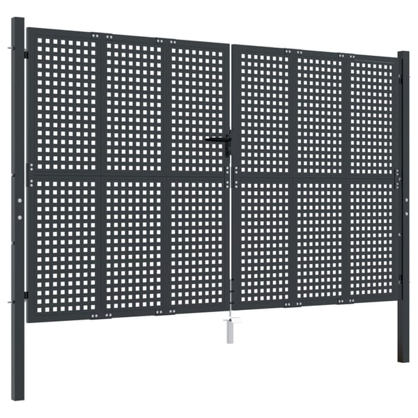 vidaXL Hageport antrasitt 300x200 cm stål