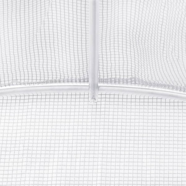 vidaXL drivhus med stålstel 24 m² 8x3x2 m hvid