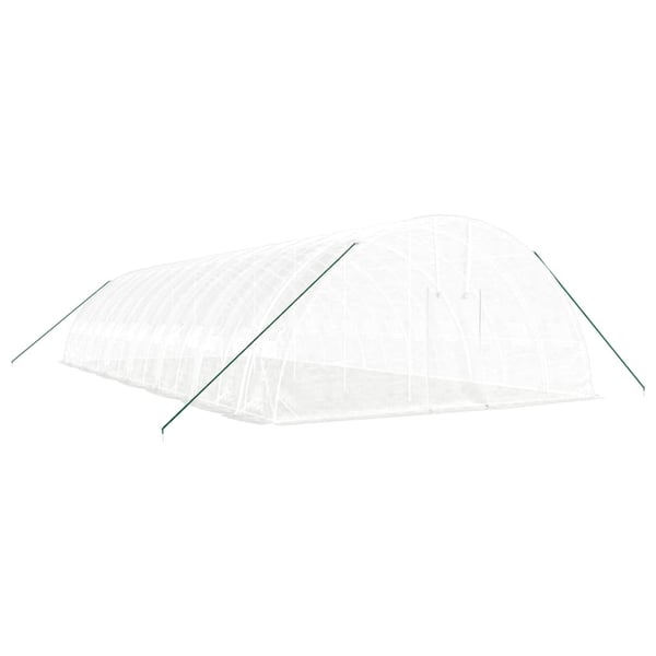 vidaXL drivhus med stålstel 84 m² 14x6x2,85 m hvid