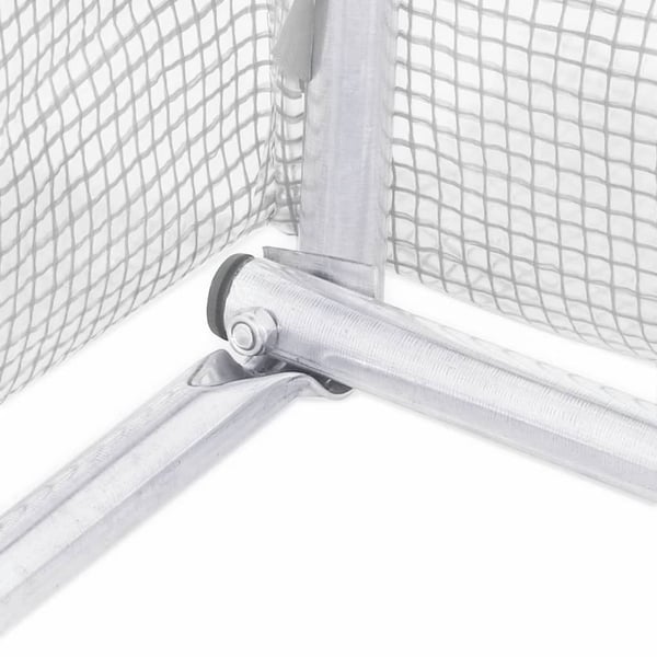vidaXL drivhus med stålstel 24 m² 6x4x2,85 m hvid