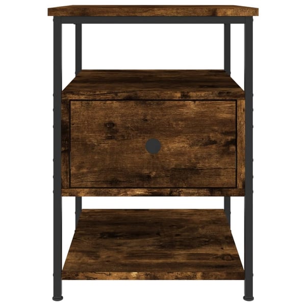 vidaXL sengeborde 2 stk. 40x42x56 cm konstrueret træ røget egetræ