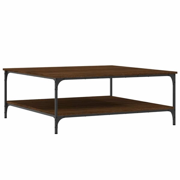 vidaXL sofabord 100x100x40 cm konstrueret træ brun egetræsfarve