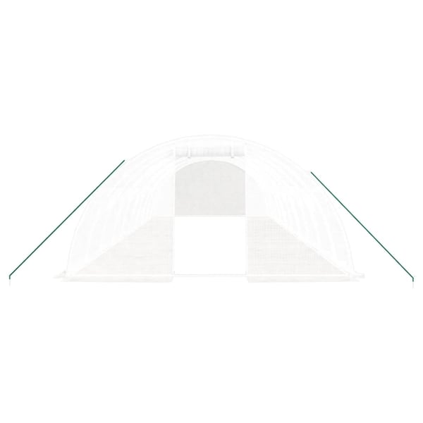 vidaXL drivhus med stålstel 40 m² 10x4x2 m hvid