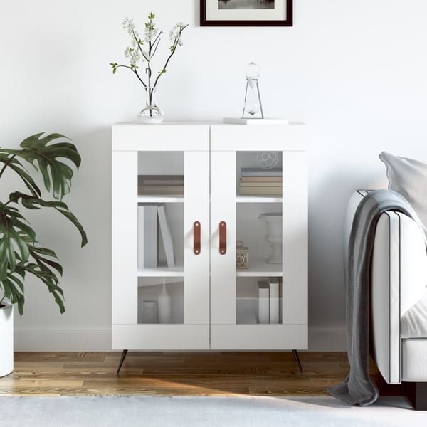 vidaXL skænk 69,5x34x90 cm konstrueret træ hvid