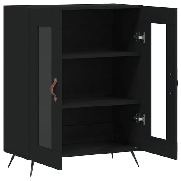 vidaXL skænk 69,5x34x90 cm konstrueret træ sort