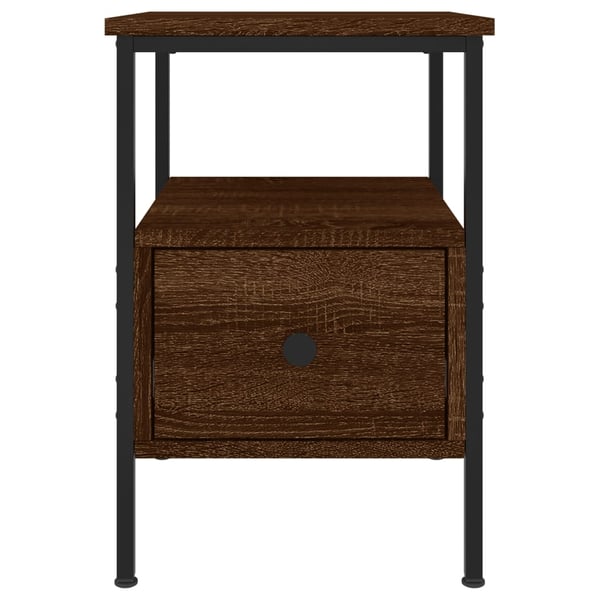 vidaXL Nattbord 2 stk brun eik 34x36x50 cm konstruert tre