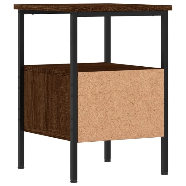 vidaXL Nattbord 2 stk brun eik 34x36x50 cm konstruert tre
