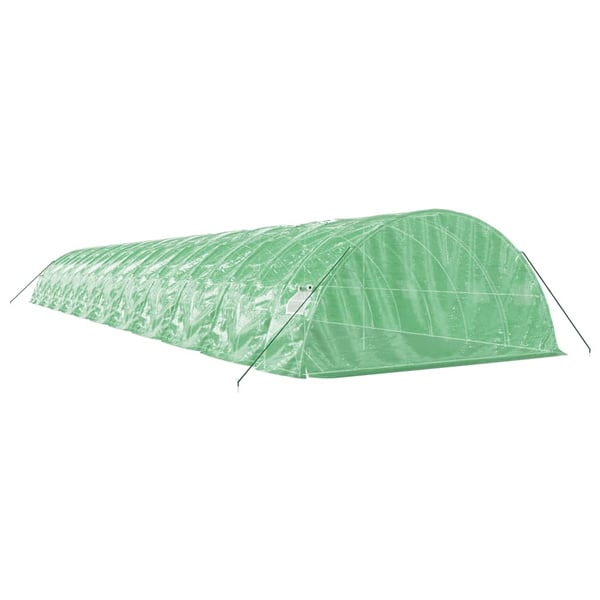 vidaXL drivhus med stålstel 110 m² 22x5x2,3 m grøn